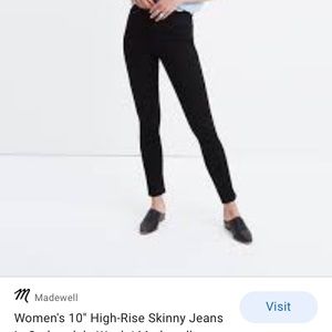 Madewell Black Straight Leg Jean